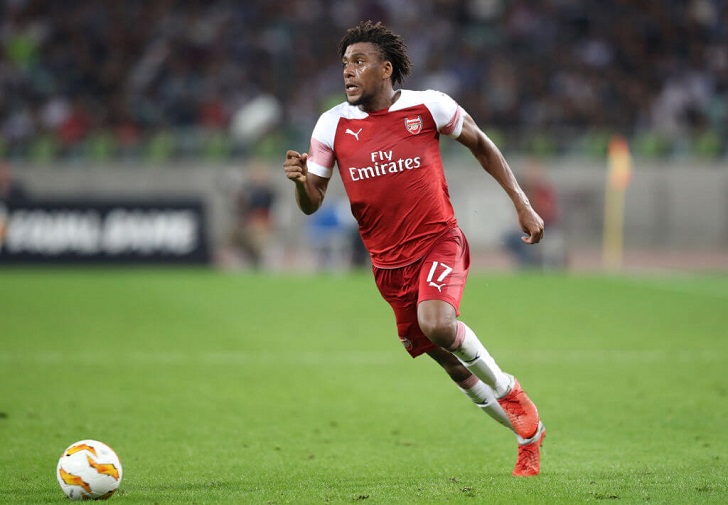 Alex Iwobi in action for Arsenal