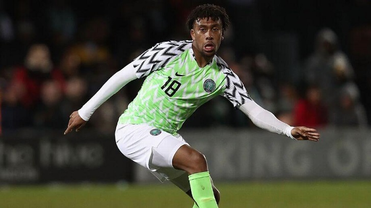 Alex Iwobi in action for Nigeria