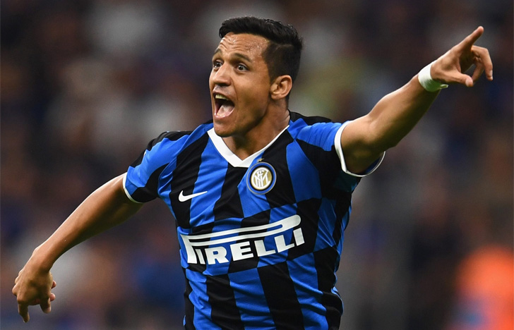 Alexis Sanchez in action for Inter.