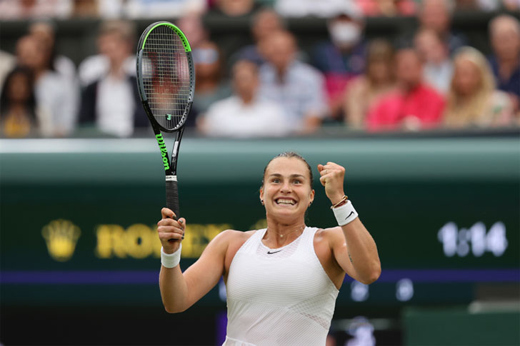 Aryna Sabalenka in action