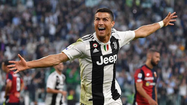 Cristiano Ronaldo in action for Juventus