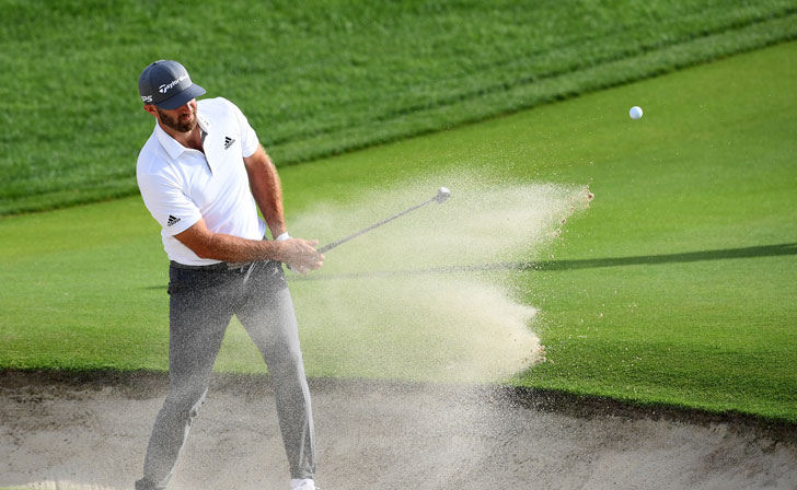 Dustin Johnson in action.