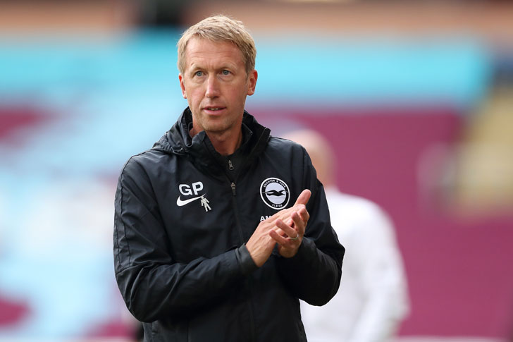Brighton & Hove Albion manager Graham Potter Brighton & Hove Albion manager Graham Potter