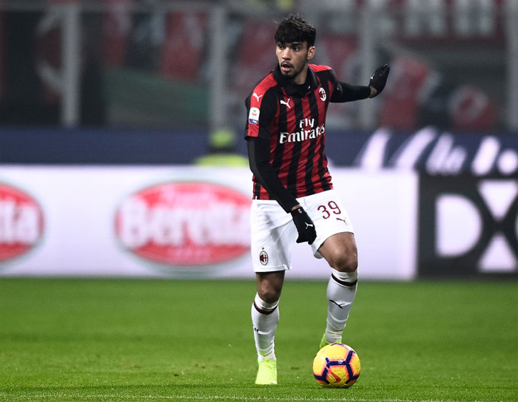 Lucas Paqueta in action for AC Milan