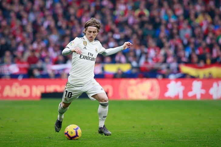Luka Modric in action for Real Madrid.