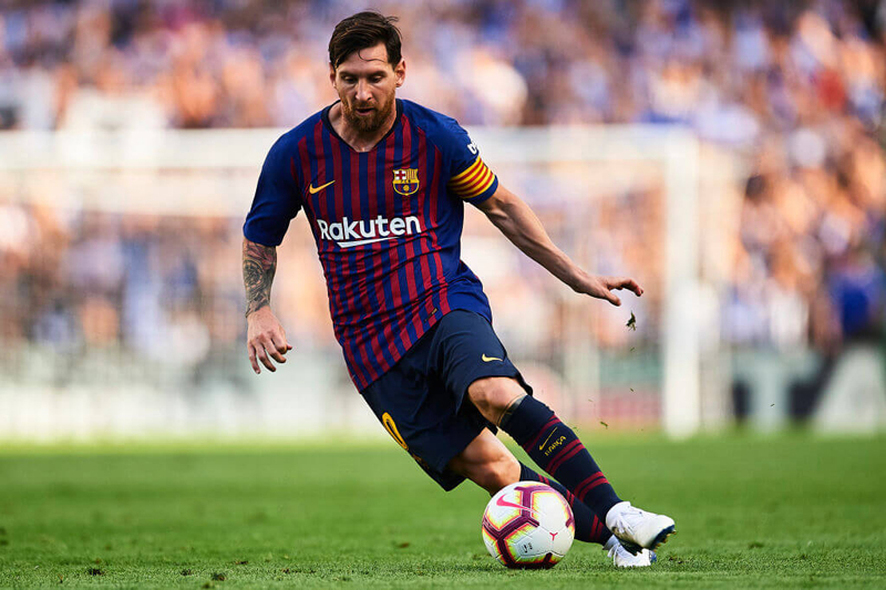 Lionel Messi in action for FC Barcelona