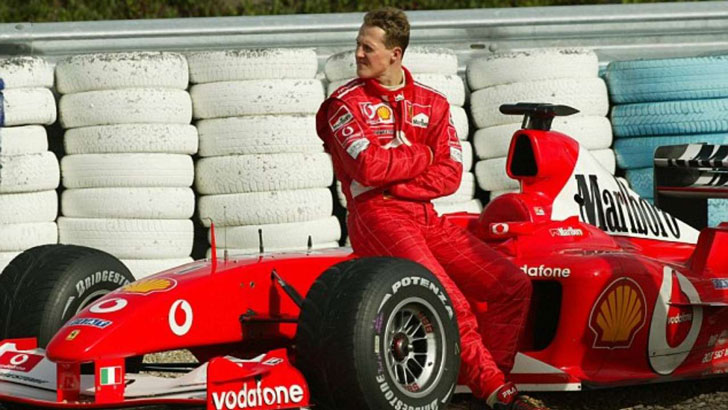 Michael Schumacher in Ferrari colours