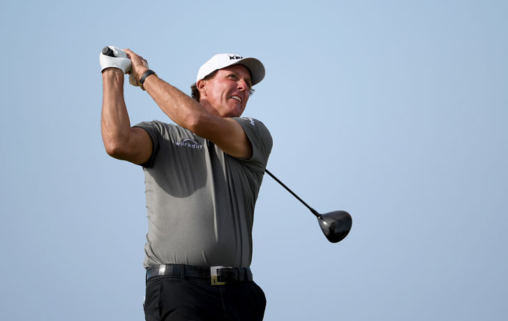 Phil Mickelson in action