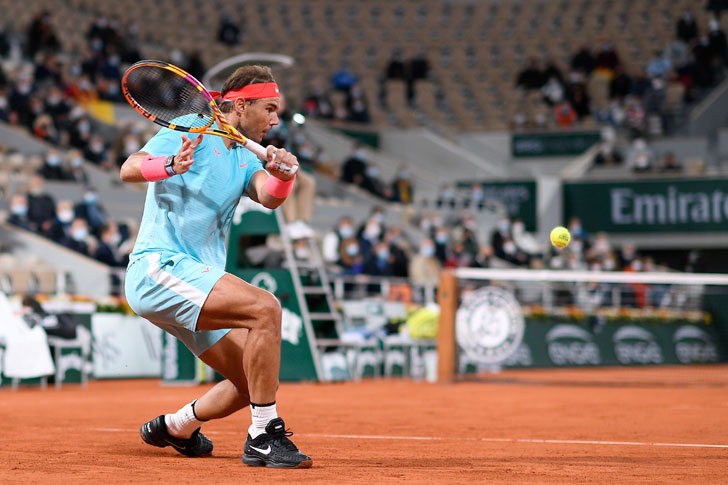 Rafal Nadal in action