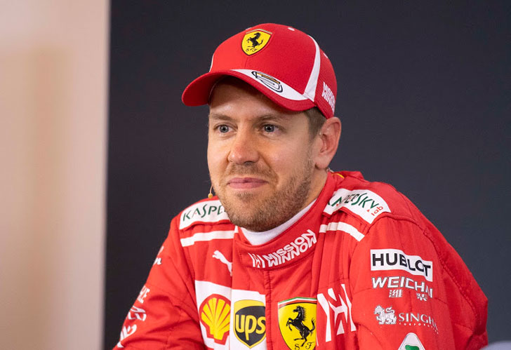 Sebastian Vettel of Ferrari