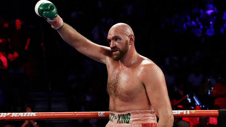 Tyson Fury in action.