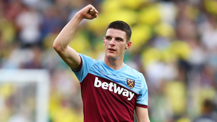 West Ham midfielder Declan Rice